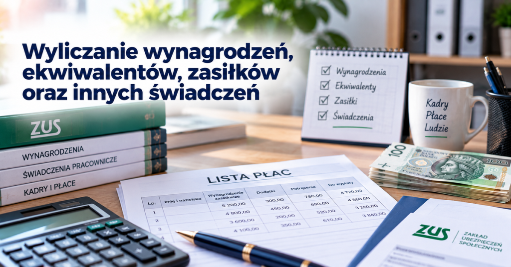 Wyliczanie wynagrodzeń, ekwiwalentów, zasiłków oraz innych świadczeń